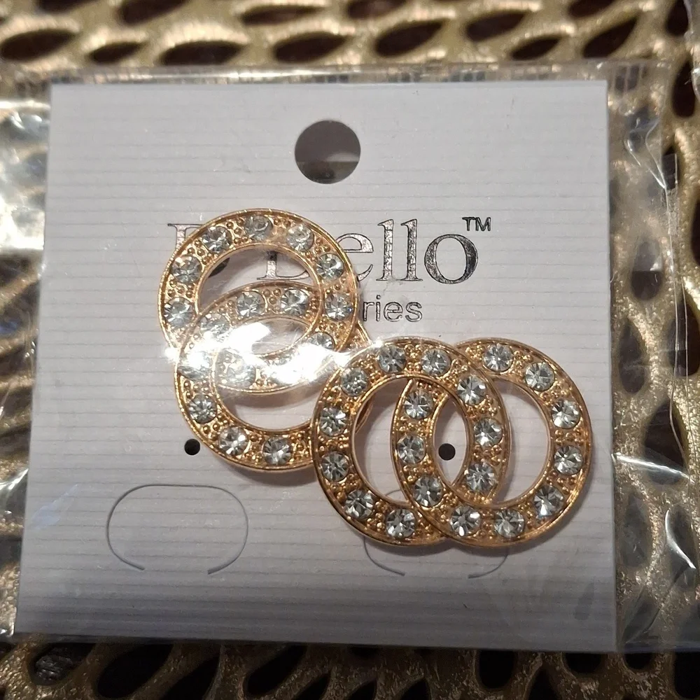 D' Bello Gold and Green Earrings Sets